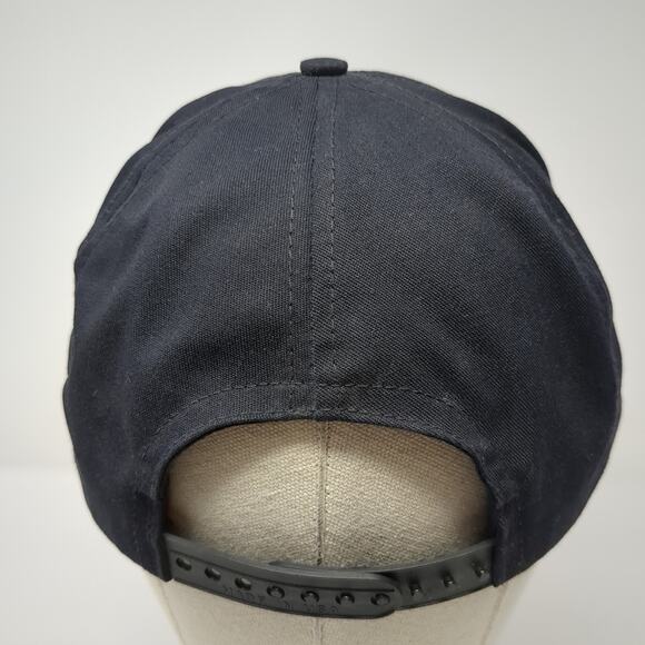 Navy Snapback Trucker Hat Black One Size Adjustable Embroidered Outdoor P Brand - Picture 6 of 9